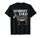 Funny Donkey Art For Dad Men Donkey Lover Mule Farm Animal T-Shirt