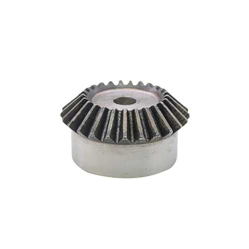 Bevel Gear Pinion Hardware Mechanical Straight Bevel Gear 15/16/18/20/22/24/25/30/35/40Teeth 90 Degree Speed Ratio 1:1 45# Steel Transmission Gears(18Teeth)