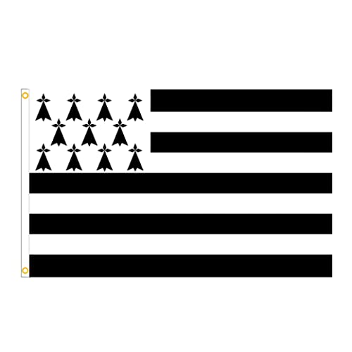 Brittany Flag, France Drapeau, région française des drapeaux de Bretagne, 90x150 cm de jardin national drapeau de jardin country suspendu.