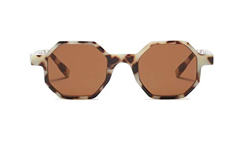 Freckles Mark Retro Hexagon Sunglasses for Men Women Vintage Small Square Glasses2