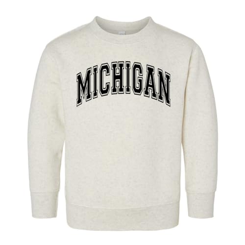 Arch Michigan Kids Sweatshirt Toddler 5T Natural Heather