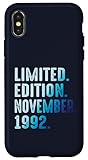 Photo Gallery novembre 1992 anno 1992 retro 1992 vintage edizione limitata custodia per iphone x/xs Photo Gallery novembre 1992 anno 1992 retro 1992 vintage edizione limitata custodia per iphone x/xs