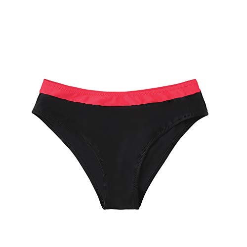 YANFJHV Short de bain court pour femme - Taille haute - Maillot de bain triangle - Séchage rapide - Short de bain sexy push-up - Bas de bain, rouge, S Cover