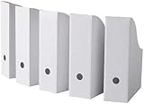 ROYALNA (10 PACK) White Magazine File Folder Holder, Magazine Organizer, Document Organizer, Storage Box (10)