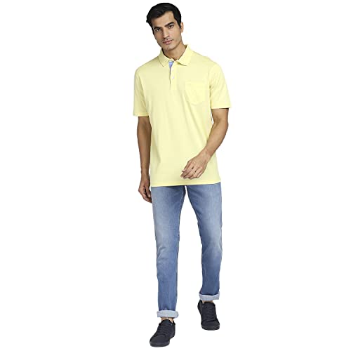 Image of Colorplus Cotton Regular Fit Medium Green T-Shirt for Men