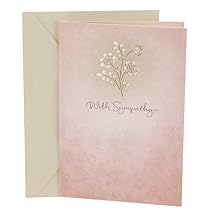 Hallmark Sympathy Greeting Card Laser Flower