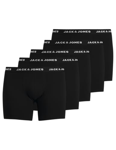 Jack & Jones Jachuey Trunks Noos Ps - Juego de 5 Unidades Bóxer, Hombre, Negro, 5XL