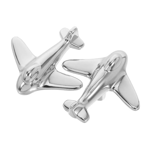 SOLUSTRE 2セット 部屋向け飛行機デザイン家具取っ手 取り付け簡単亜合製キャビネット引き出しプル モダンワードローブドアハンドル