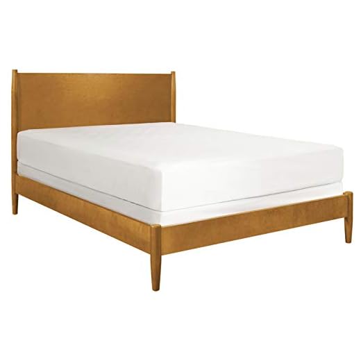 Crosley Furniture KF726001AC Landon Platform Bed and Headboard, King, Acorn