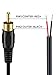 CableCreation RCA to Speaker Wire Adapter, 2 Bare Wire Cables to RCA Plug Adapter Repair Cord Compatible with Speaker Amplifier, Audio Video AV Receiver, TV, Subwoofer (2Pack 20AWG 6.6FT)