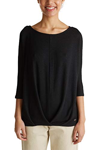 edc by ESPRIT Damen 030CC1K343 T-Shirt, 001/BLACK, M