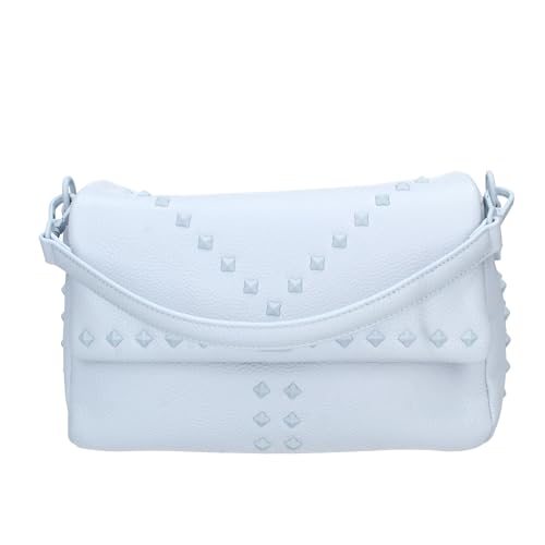 Sac en cuir La Carrie Stephy bleu ciel - Moyen modèle élégant