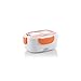 Produktbild InnovaGoods Elektrische Lunchbox für Autos, 40 W, PP, Weiß und Orange, 16,5 x 23 x 10,5 cm