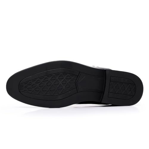 Santimon Men's Leather Oxford Dress Shoes Classic Lace-Up Formal Business Loafer Shoes for Office, Wedding, Party2