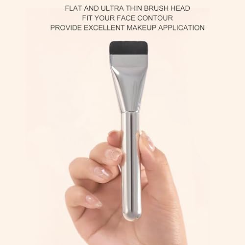 Niiyen 4 Piece Liquid Foundation Brush Fluffy Hair Adjustable Brush Flat Brush for Applying Mud Mask Extension Brush Multi Angle