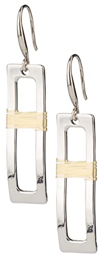 SPUNKYsoul Handmade Classy Gold and Silver Wire Wrapped Earrings for Women