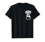 Great Dane Peeking Dog Graphic Design T-Shirt