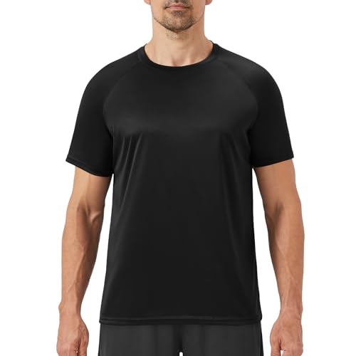 BOOJO Workout Mens Shirts - Casual Black Quick Dry...