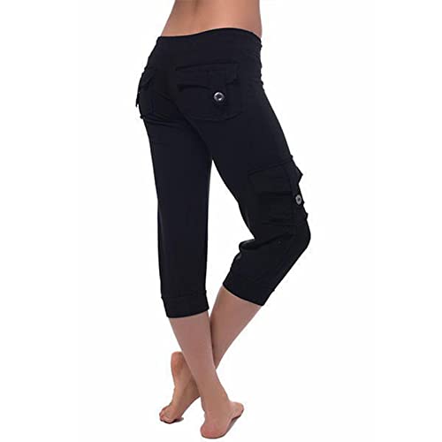 Cargo Capris for Women with Multi-Pocket Summer Mid Rise Lightweight Jogger Pants Stretchy Tactical Tavel Hiking Pant2