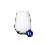 Lieferumfang: 4 Villeroy & Boch Colourful Life Apple Green Wassergläser (420 ml), Material: Kristallglas, Farbe: Klar/Grün