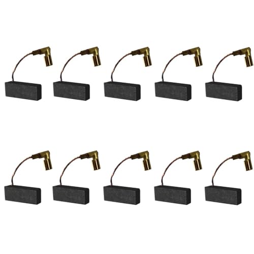 SUPERTOOL Cepillos de carbón para motor - 10 cepillos de carbón de repuesto eléctricos de varios tamaños para herramienta eléctrica