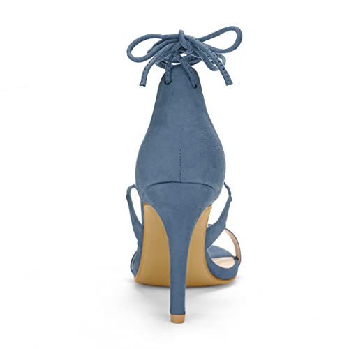 Allegra K Women's Stiletto Heel Lace-up Sandals4