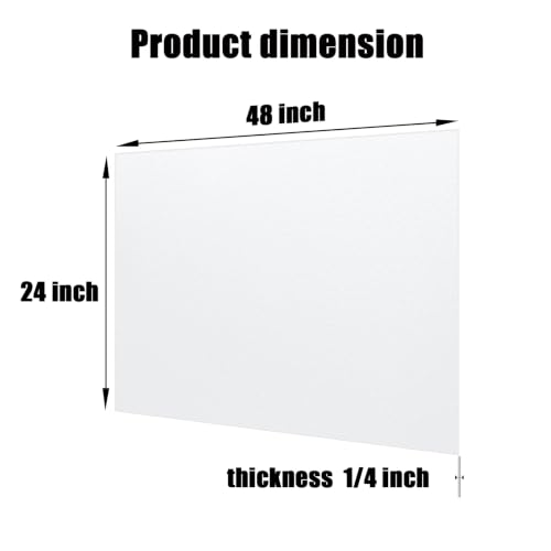 Image of ABS Plastic Sheet 1 /4 Inch Thick 24 x 48 (2-Pack),Two-Sided Heat Moldable Panel (Thermoplastic Textured Front & Smooth Back), White Thermoform Board Great for DIY Projects, Decor, Handcrafts