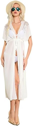 DQdq Women's Chiffon Swimsuit Cover Ups Beach Cardigan