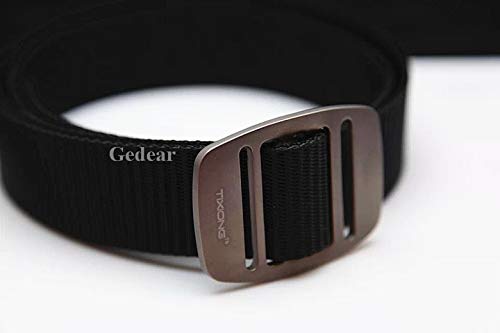 Men’s Titanium Buckle Tactical Belt Heavy Duty Reinforced Nylon Belt for Men Adjustable Military Webbing Belt Strap with Nickel Free Titanium Buckle4