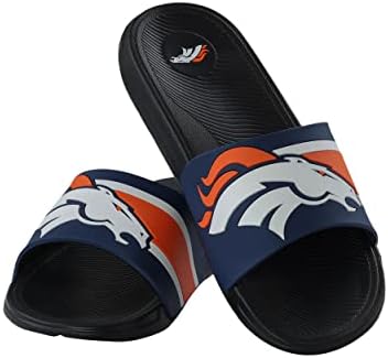foco NFL Mens Striped Big Logo Raised Slide - L