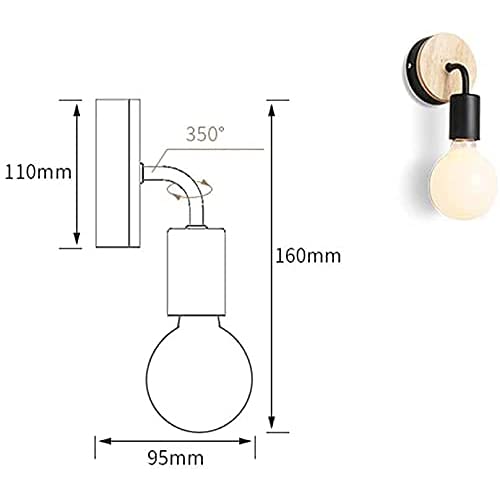 Lámpara de baño giratoria E27 para eliminar sombras al maquillarse frente al espejo 2