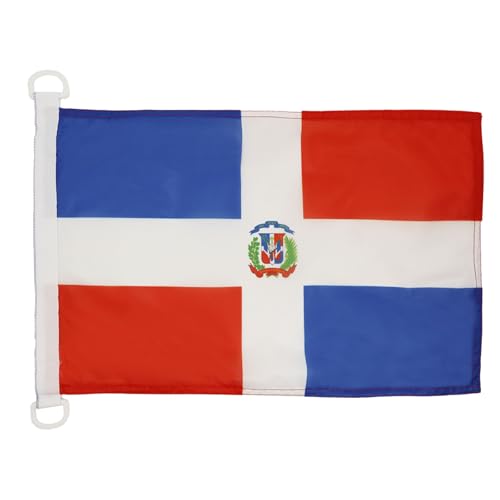 Image of Dominican Republic NAUTICAL Flag 18'' x 12'' - Dominican flags 30 x 45 cm - Banner 12x18 in for boat - AZ FLAG