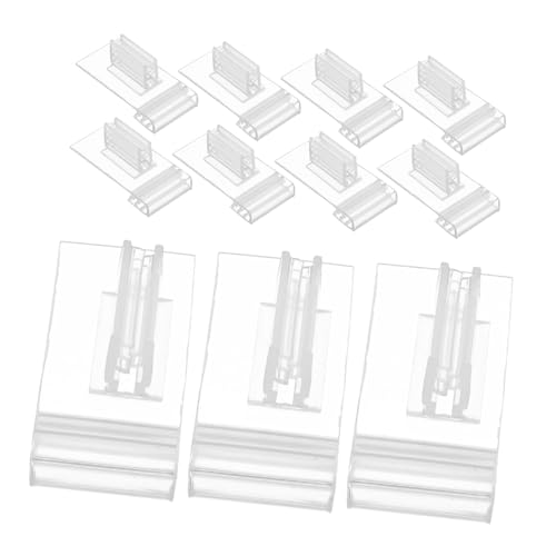 GETAJGHSD 20個棚タググリッパークリップ 透明 プラスチック製 ラベルホルダー グリッパー式 値札ディスプレイ用 店舗 スーパーマーケット コンビニ対応