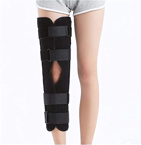 Image of Adjustable Knee Support Joint Brace Knee Immobilizer For Recovery Knee Fractures (Color : Black, Size : L)
