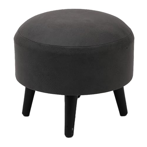 Image of Stool Ottoman Pouffes for Living Room, Kitchen, Home, Office Furniture with Soft Cotton Canva Cushion Mudda Footrest Stool for Chair Sofa Bed Dressing, Decor Grey (14 Inch Pack of 1)