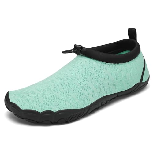 Mishansha Hombres Zapatos de Acuáticos Cómodo Mujer Minimalista Zapatillas de Surf de Playa Verano Ligeras Calzado de Snorkel 42EU Moda Verde