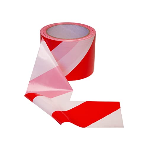 PROLac – Nastro di arresto stabile e antistrappo – Nastro flutter per punti pericolosi – Nastro di arresto in rosso/bianco – Nastro di segnalazione resistente, accattivante – Nastro di avvertimento