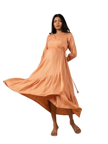 Image of The Mom Store Maternity and Nursing Wrap Dress for New Mom | Pre and Post Pregnancy Wear for Womens | Trendy Stylish Printed Friendly Dresses for Women | Comfortable