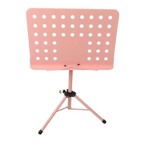 Professional Adjustable Sheet Music Stand for Musicians Guitar Violin Orchestras, Sturdy ABS Metal Material, Foldable for Performances (Purple) (Pink)