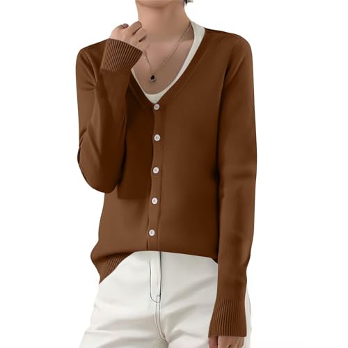 UOFOCO Cardigan Sweaters for Women Long Sleeve Button Down Knit Sweaters Fall Casual Comfort Fahion Tops Outfits