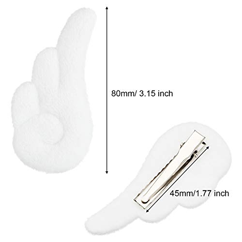 WILLBOND 3 pares pinzas de pelo ala de ángel miniatura 2