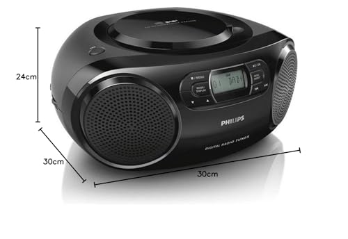 Miniatura 2 de Philips AZB500/12 Radio CD con Dab+, Reproductor de CD (Dab+/FM, Refuerzo dinámico de Graves, Función de repetición y reproducción aleatoria, Entrada de Audio) - Color Negro