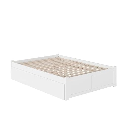 Atlantic Furniture AFI Concord Queen Platform Panel Bed with Trundle in White - Thumbnail 5