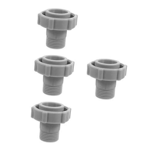 UPKOCH 4 Piezas Junta De Piscina Adaptador De Manguera De Drenaje De Piscina Suministros De Limpieza De Piscinas Junta De Tubería De Agua Conector De Drenaje De Polivinilo Grey