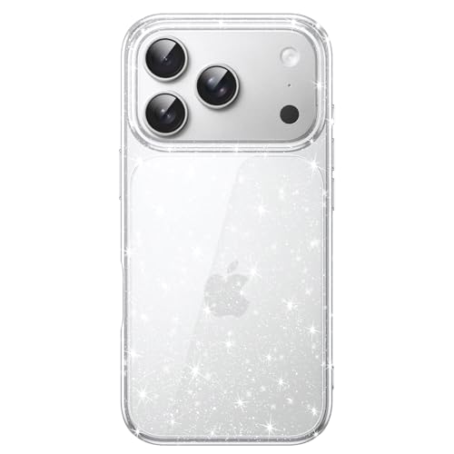JETech Glitter Etui dla iPhone 17 Pro 6,3 Cala, Bling Skrzyć Odporny na Wstrząsy Osłona Bumper Telefonu, Śliczna Świecące dla Kobiet i Dziewcząt (Przezroczyste)