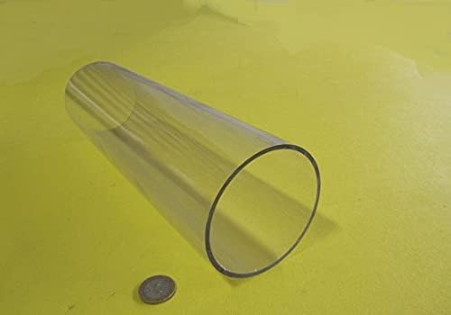 Polycarbonate Round Tube 3.50" (3 1/2") OD x (3 1/4") 3.25" ID x 1/8" Wall x 12" (More Length Options)