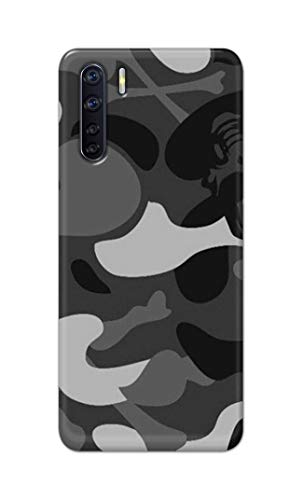 Image of Printed Hard Back Cover Case for Oppo F15 | Oppo F15s | Oppo A91 | Oppo Reno 3 4G Back Cover (Army Pattern) -702