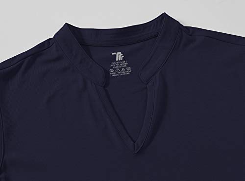 Basudam Women's Sleeveless Golf Polo Shirts V-Neck Collarless Tennis Athletic Shirts Quick Dry Navy Xxl #TOP3