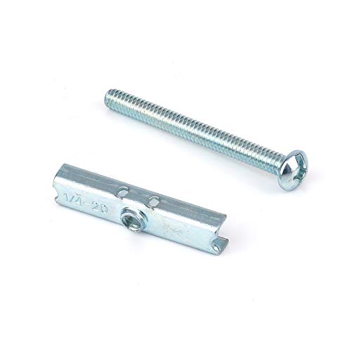 Home Master Hardware Toggle Anchors 50 Pack, Zinc-Plated Steel Channel, 1/4 In Drywall Anchor With Bolt, 3/8" To 2-1/2" Grip Range, For 1/4"-20 Unc Fastener Size #TOP3