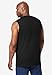 KingSize Men's Big & Tall Shrink-Less Lightweight Muscle T-Shirt - L, Black